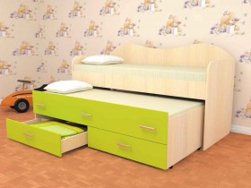 Кровать детская Нимфа двухместная 2.0 Венге/Дуб молочный в Славгороде - slavgorod.katalogmebeli.com | фото 2