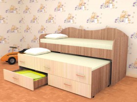 Кровать детская Нимфа двухместная 2.0 Венге/Дуб молочный в Славгороде - slavgorod.katalogmebeli.com | фото 3