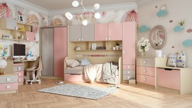 Детская комната Грэйси (Розовый/Серый/корпус Клен) в Славгороде - slavgorod.katalogmebeli.com | фото 13