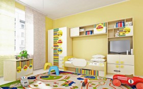 Детская комната Клаксон (Бежевый/корпус Клен) в Славгороде - slavgorod.katalogmebeli.com | фото 2