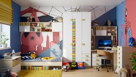 Детская комната Клаксон без машинок (Белый/корпус Клен) в Славгороде - slavgorod.katalogmebeli.com | фото 1