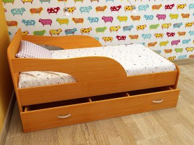 Кровать детская Максимка Млечный дуб/Венге в Славгороде - slavgorod.katalogmebeli.com | фото 4