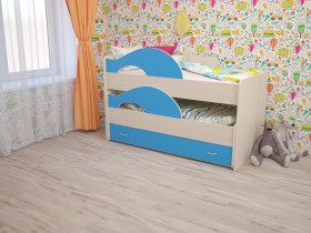 Кровать детская Радуга 1600 Млечный дуб/Венге в Славгороде - slavgorod.katalogmebeli.com | фото 4