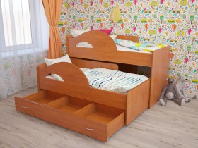Кровать детская Радуга 1600 Млечный дуб/Венге в Славгороде - slavgorod.katalogmebeli.com | фото 6