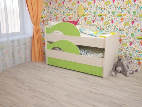 Кровать детская Радуга 1600 Млечный дуб/Венге в Славгороде - slavgorod.katalogmebeli.com | фото 8