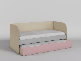 Диван-кровать Грэйси (Розовый/Серый/корпус Клен) в Славгороде - slavgorod.katalogmebeli.com | фото 1