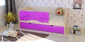Друзья Кровать детская 2 ящика 1.6 Фиолетовый глянец в Славгороде - slavgorod.katalogmebeli.com | фото