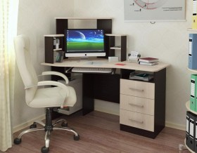 Компьютерный стол Каспер (венге/лоредо) в Славгороде - slavgorod.katalogmebeli.com | фото