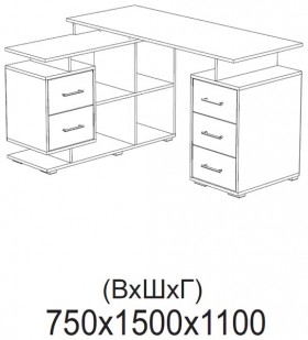 Компьютерный стол угловой СКМУ-3 белый в Славгороде - slavgorod.katalogmebeli.com | фото 2