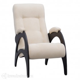 Кресло для отдыха Неаполь Модель 9 без лозы (Венге-эмаль/Ткань Ваниль Verona Vanilla) в Славгороде - slavgorod.katalogmebeli.com | фото