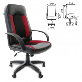 Кресло офисное BRABIX Strike EX-525 (черно-красный) в Славгороде - slavgorod.katalogmebeli.com | фото