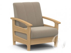 Кресло для отдыха Омега (бук лак/CATANIA LATTE) в Славгороде - slavgorod.katalogmebeli.com | фото 1