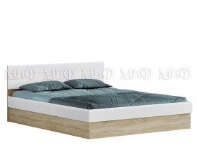 Кровать 1,4 спальня Фортуна (Дуб сонома/белый глянец) в Славгороде - slavgorod.katalogmebeli.com | фото