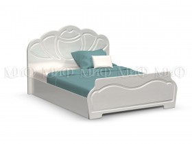 Кровать 1,4м Гармония (Белый/Белый глянец) в Славгороде - slavgorod.katalogmebeli.com | фото