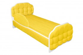 Кровать 180 Атлет 74 жёлтый (мягкий бортик) в Славгороде - slavgorod.katalogmebeli.com | фото