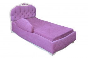 Кровать 190 Гармония Lux 67 Светло-фиолетовый (мягкий бортик) в Славгороде - slavgorod.katalogmebeli.com | фото