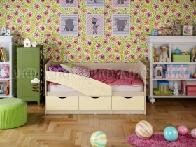 Кровать Бабочки 1,8м (Ваниль матовый) в Славгороде - slavgorod.katalogmebeli.com | фото