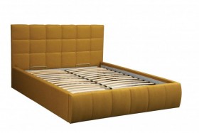 Кровать "Диана" ш. 1400 (Н=1010мм) (жаккард горчица) в Славгороде - slavgorod.katalogmebeli.com | фото