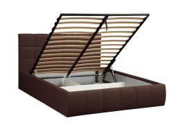 Кровать "Диана" ш. 1600 (Н=1010мм) (жаккард шоколад) в Славгороде - slavgorod.katalogmebeli.com | фото
