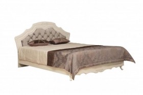 Кровать двойная "Кантри" (вудлайн кремовый/патина/ортопед/1820) в Славгороде - slavgorod.katalogmebeli.com | фото