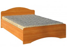 Кровать двойная 1600-1 без матраса (круглые спинки) Вишня Оксфорд в Славгороде - slavgorod.katalogmebeli.com | фото