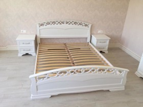 Кровать Грация-1 из массива сосны 900*2000 Орех в Славгороде - slavgorod.katalogmebeli.com | фото 13