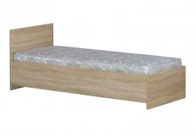 Кровать одинарная 800-2 без матраса (прямые спинки) Дуб Сонома в Славгороде - slavgorod.katalogmebeli.com | фото