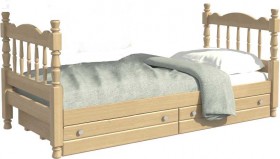 Кровать одинарная Аленка из массива сосны 800*1890 Сосна в Славгороде - slavgorod.katalogmebeli.com | фото