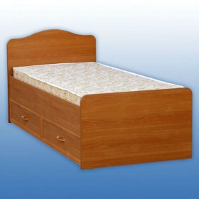 Кровать одинарная 800-2 без матраса (прямые спинки) Дуб Сонома в Славгороде - slavgorod.katalogmebeli.com | фото 2