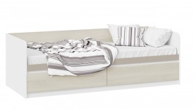 Кровать «Сканди» с 2 ящиками Дуб Гарден/Белый/Глиняный серый в Славгороде - slavgorod.katalogmebeli.com | фото