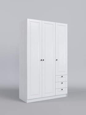 Шкаф 3-х створчатый с ящиками Классика (Белый/корпус Выбеленное дерево) в Славгороде - slavgorod.katalogmebeli.com | фото