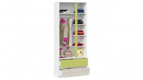 Шкаф для одежды комбинированный «Сканди» Дуб Гарден/Белый/Зеленый в Славгороде - slavgorod.katalogmebeli.com | фото 4