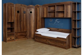 Шкаф комбинированный для одежды «Навигатор» (Дуб Каньон) в Славгороде - slavgorod.katalogmebeli.com | фото 3