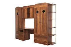 Шкаф комбинированный для одежды «Навигатор» (Дуб Каньон) в Славгороде - slavgorod.katalogmebeli.com | фото 5