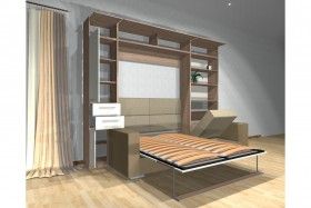 Шкаф-кровать с диваном Каролина в Славгороде - slavgorod.katalogmebeli.com | фото 3