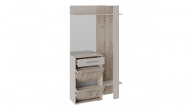Шкаф для одежды «Нуар» тип 1 Фон серый/Дуб сонома в Славгороде - slavgorod.katalogmebeli.com | фото 3
